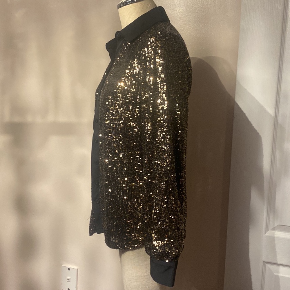 Black and Gold Sequin top cable & gauge - Picture 5 of 7